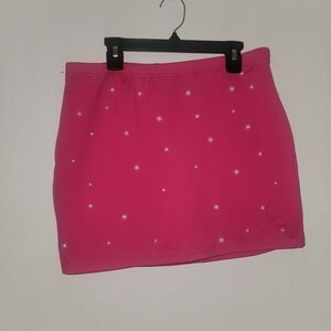 Pink Embellished Women's Skirt